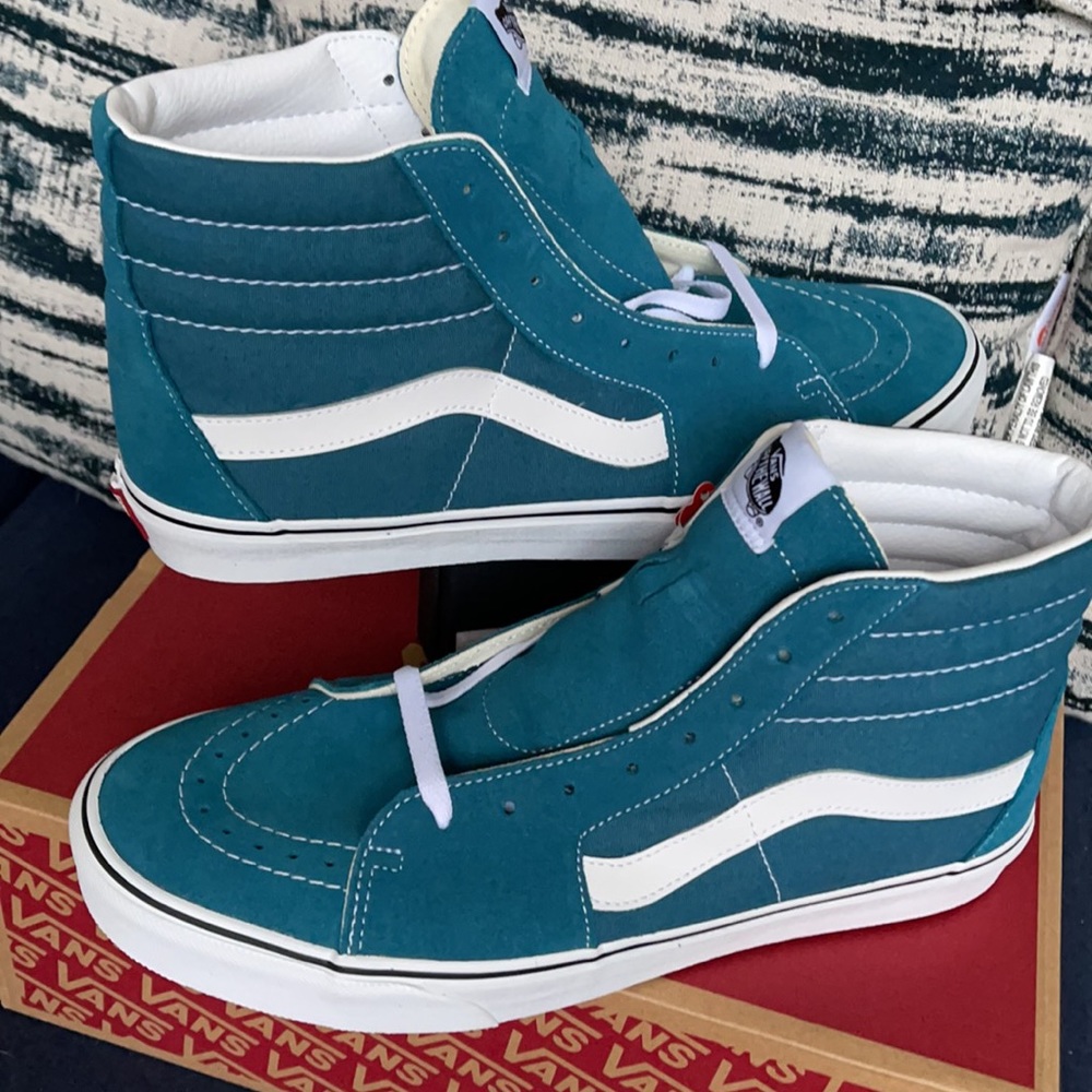 Vans Sk8-Hi Blue Coral/True White MENS - Picture 11 of 16